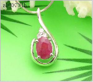 Sell Sterling Silver Natural Ruby Pendant, Blue Topaz Ring, Moonstone Earring, Bracelet, Citrine Rin