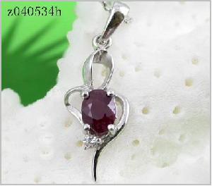 Sell Sterling Silver Natural Ruby Pendant, Sapphire Beacelet, Citrine Pendant, Olivine Earring