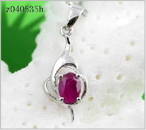 Sell Sterling Silver Natural Ruby Pendant, Sapphire Earring, Citrine / Tourmaline Ring, Citrine Brac