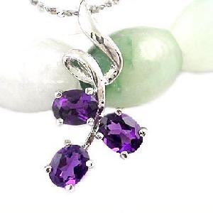 Sell Sterling Silver Natural Amethyst Pendant, Silver Jewelry, Olivine Ring, Citrine Earring, Ring