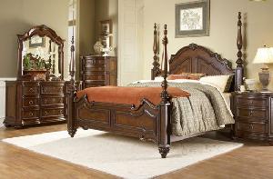 Colonial Bedroom Set Teak Mahogany Indoor Furniture