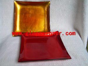 Gild Glass Plate