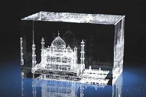 India Mosque 3d Laser Crystal