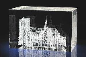 notr dam de pairs 3d laser crystal