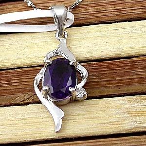 Sell Sterling Silver Natural Amethyst Pendant, Beacelet, Citrine Pendant, Tourmaline / Amethyst Ring