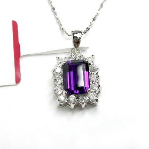 Sell Sterling Silver Natural Amethyst Pendant, Beacelet, Olivine Ring, Genstone Silver Jewelry