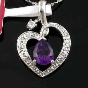 sterling silver amethyst pendant olivine ring jewelry stone