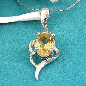 Sell Sterling Silver Natural Citrine Pendant, Blue Topaz Ring, Garnet Earring, Bracelet, Olivine Rin