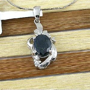 Sell Sterling Silver Natural Sapphire Pendant, Fashion Silver Jewelry, Olivine Ring