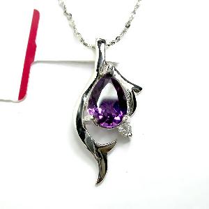 Sell Sterling Silver Natural Amethyst Pendant, Garnet Ring, Tourmaline Earring, Citrine Ring