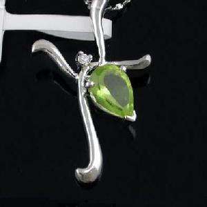 Sell Sterling Silver Natural Olivine Pendant, Genstone Silver Jewelry, Ruby Ring, Prehnite Earring