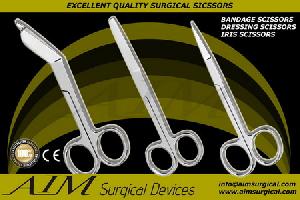 Surgical, Bandage, Iris, Dressing Scissors, German Stainless