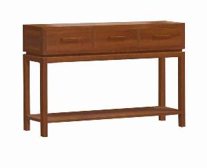 y 034 minimalist rectangular console table drawers teak mahogany wooden indoor furniture