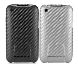 carbon fiber flip hard case cover iphone 3gs 3g silver