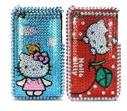 Hello Kitty Diamond Rhinestone Bling Hard Case For Apple Iphone 3gs Iphone 3g