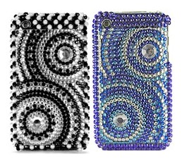 Incomplete Concentric Circle Diamond Rhinestone Bling Hard Case For Apple Iphone 3gs Iphone 3g