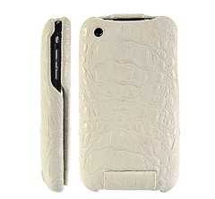 textured crocodile leather flip case cover iphone 3gs 3g