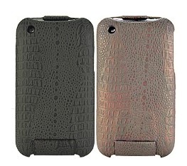 Textured Crocodile Leather Flip Case Cover For Iphone 3gs Iphone 3g