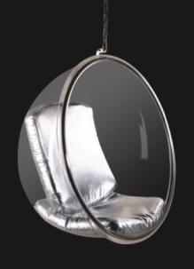 Acrylic Bubble Chair With Silver Color Mats
