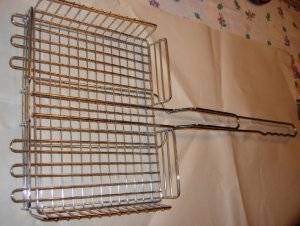 stainless steel wire square grill basket