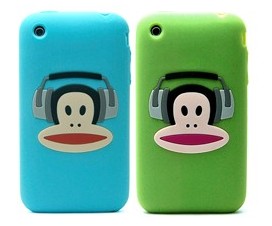 apple iphone paul frank earphone silicone case