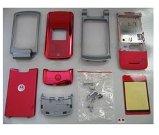 Complete Set Housing Faceplate Cover For Motorola Krzr K1 Red