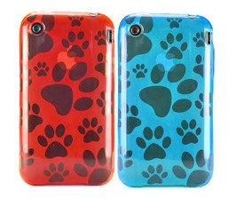 dog paw pattern silicone skin case