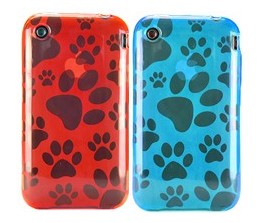 Dog Paw Pattern Silicone Skin Case