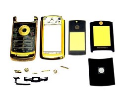 Faceplate Cover For Motorola Razr2 V8 Golden