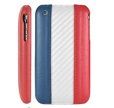 France Flag Leather Hard Case