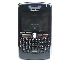 Full Housing Faceplate Cover Black World Edition For Blackberry 8800 8820 8830