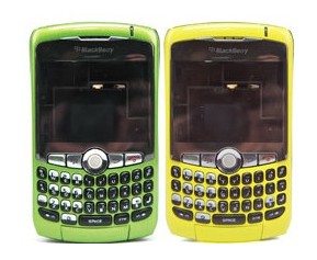 housing faceplate cover yellowand green blackberry curve 8300 8310 8320