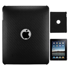 Hole Carbon Fiber Hard Case For Ipad Black