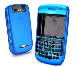 Matte Housing Faceplate Cover Blue And Black For Blackberry Javelin Curve 8900