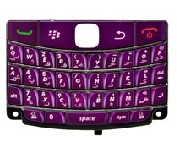 Purple Blackberry Bold 9700 9020 Onyx Frosted Arabic Keypad Keyboard