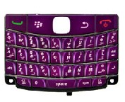 Purple Blackberry Bold 9700 9020 Onyx Frosted Arabic Keypad Keyboard