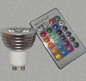 Led Spotlight Gu10 With Ir Remote Control