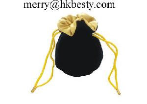 Yellow And Black Jewelry Pouch Bags