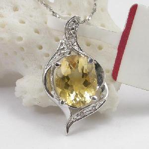 Sell Sterling Silver Natural Citrine Pendant, Moonstone Earring, Fashion Silver Jewelry,