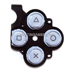 psp2000 keystoke d pad rubber silver