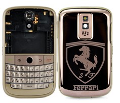 Blackberry Bold 9000 Full Housing Faceplate Cover Matte Frame With Black Metal / Ferrari Design