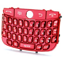 Chrome Keypad Keyboard For Blackberry Javelin Curve 8900 Red