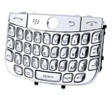 Chrome Keypad Keyboard For Blackberry Javelin Curve 8900 Silver