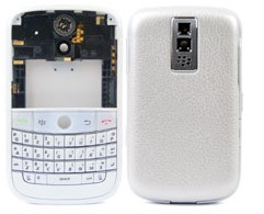 housing faceplate cover pearl silver blackberry bold 9000