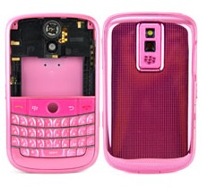 housing faceplate cover pink metal blackberry bold 9000