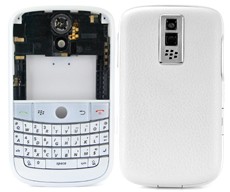 Full Housing Faceplate Cover White Silver For Blackberry Bold 9000