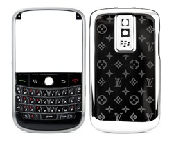 Oem Frame With Silver Metal / Star Design For Blackberry Bold 9000 Housing Cover Keypad