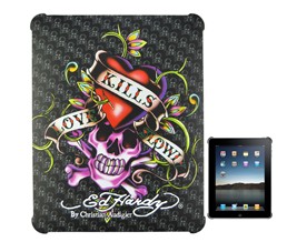 Textured Love Kills Ed Tattoo Hard Back Case Cover Black New And Oem Ipad Case