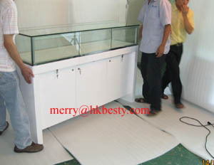 China Jewelry Counter Showcase Display And Jewelry Display Cabinet With Glass On Top Led Light