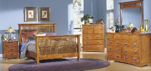 Indian Country Bedroom Set Mahogany Wooden Indoor Furniture Kiln Dry Solid